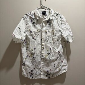 Floral Short Sleeve Button-Up Shirt